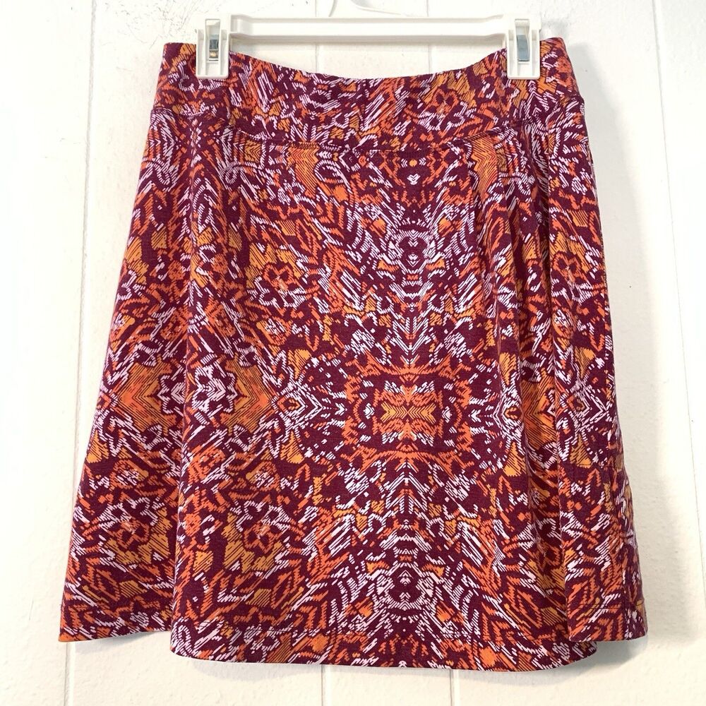 Title Nine Womens Medium Breeze Skirt Pink Red Floral Tropical Short Golf Tennis